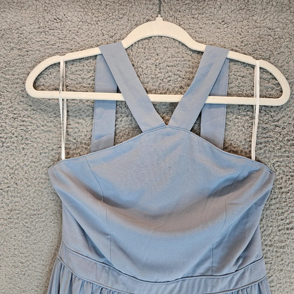 Lulu's Air Of Romance Womens Maxi Formal Dress Sz L Chiffon Wedding - Picture 2 of 14